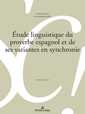 cover image of Étude linguistique du proverbe espagnol et de ses variantes en synchronie
